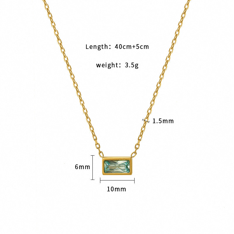 Laguna Emerald-Cut Pendant Necklace