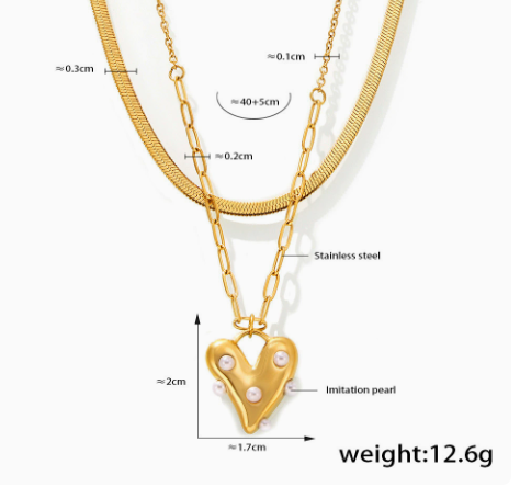 Coeur Impérial Pearl Heart Necklace