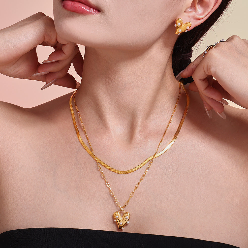 Coeur Impérial Pearl Heart Necklace