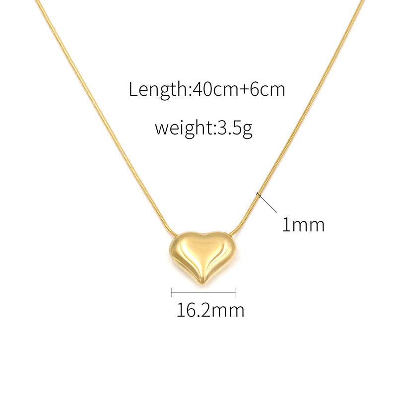 Coeur Contour Pendant Necklace
