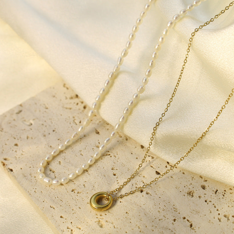 Halo Circle Pendant Necklace