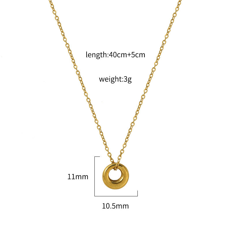 Halo Circle Pendant Necklace