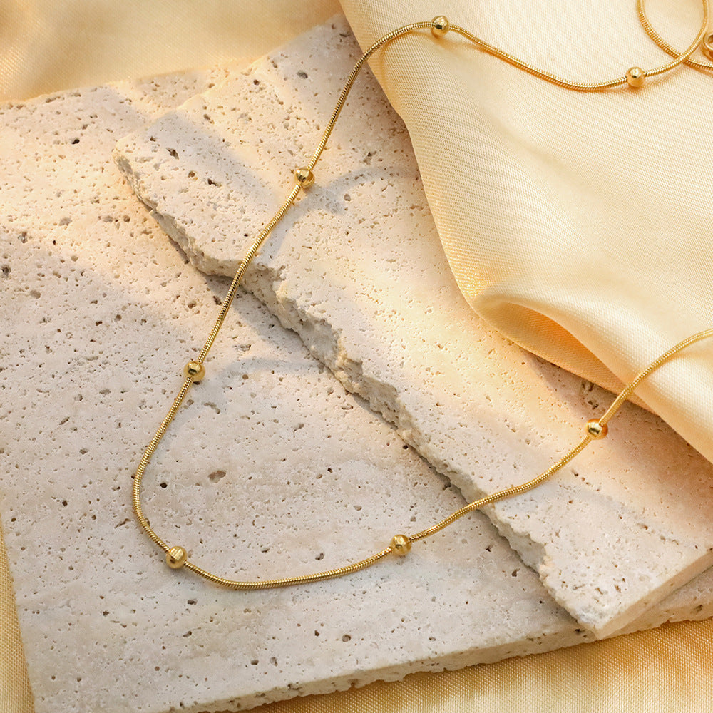 Golden Dew Station Necklace