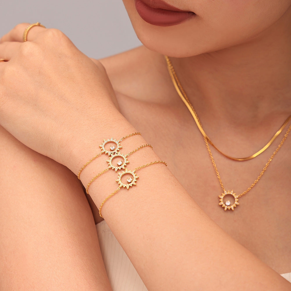 Sunburst Zircon Necklace