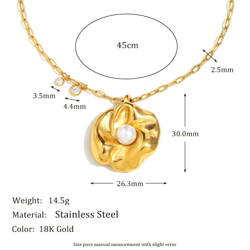 Pearl Flower Statement Necklace