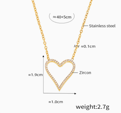 Classic Crystal Heart Necklace