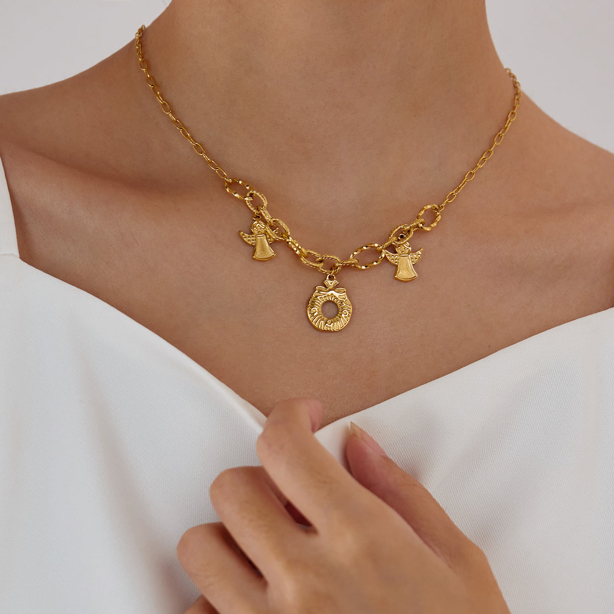Guardian Angel Charm Necklace