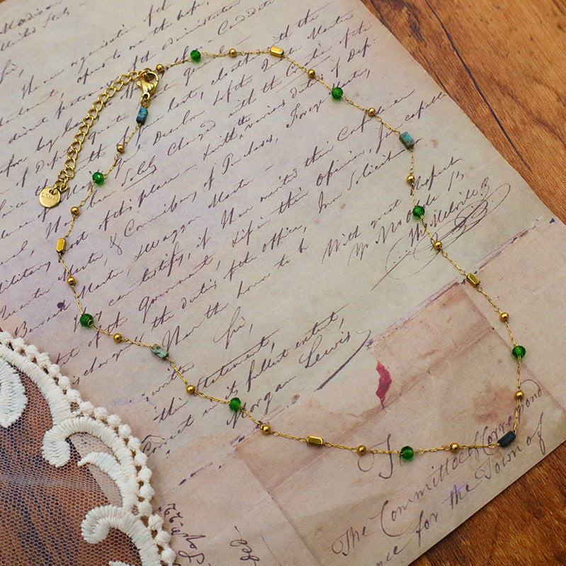 Colour Pop Beaded Chain Necklace