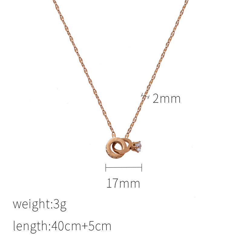 Rose-Gold Interlocking Loop Necklace