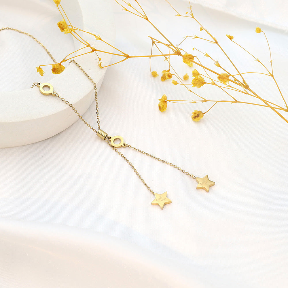 Celestial Star Drop Necklace
