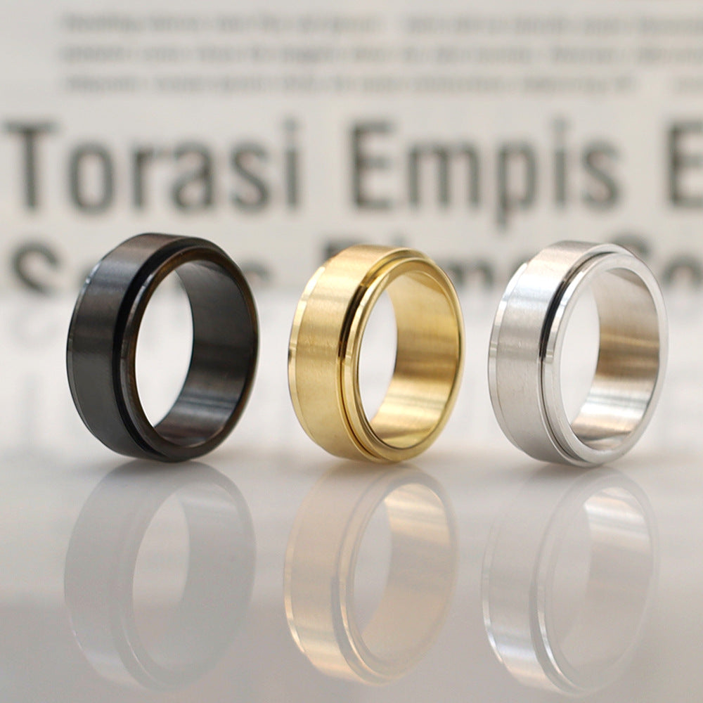 Orbit Groove Spinner Ring