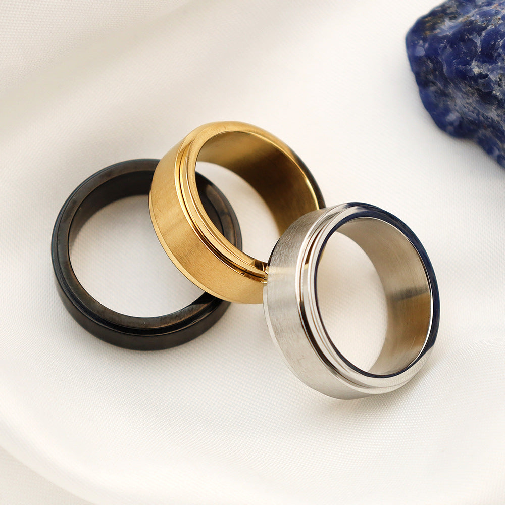 Orbit Groove Spinner Ring