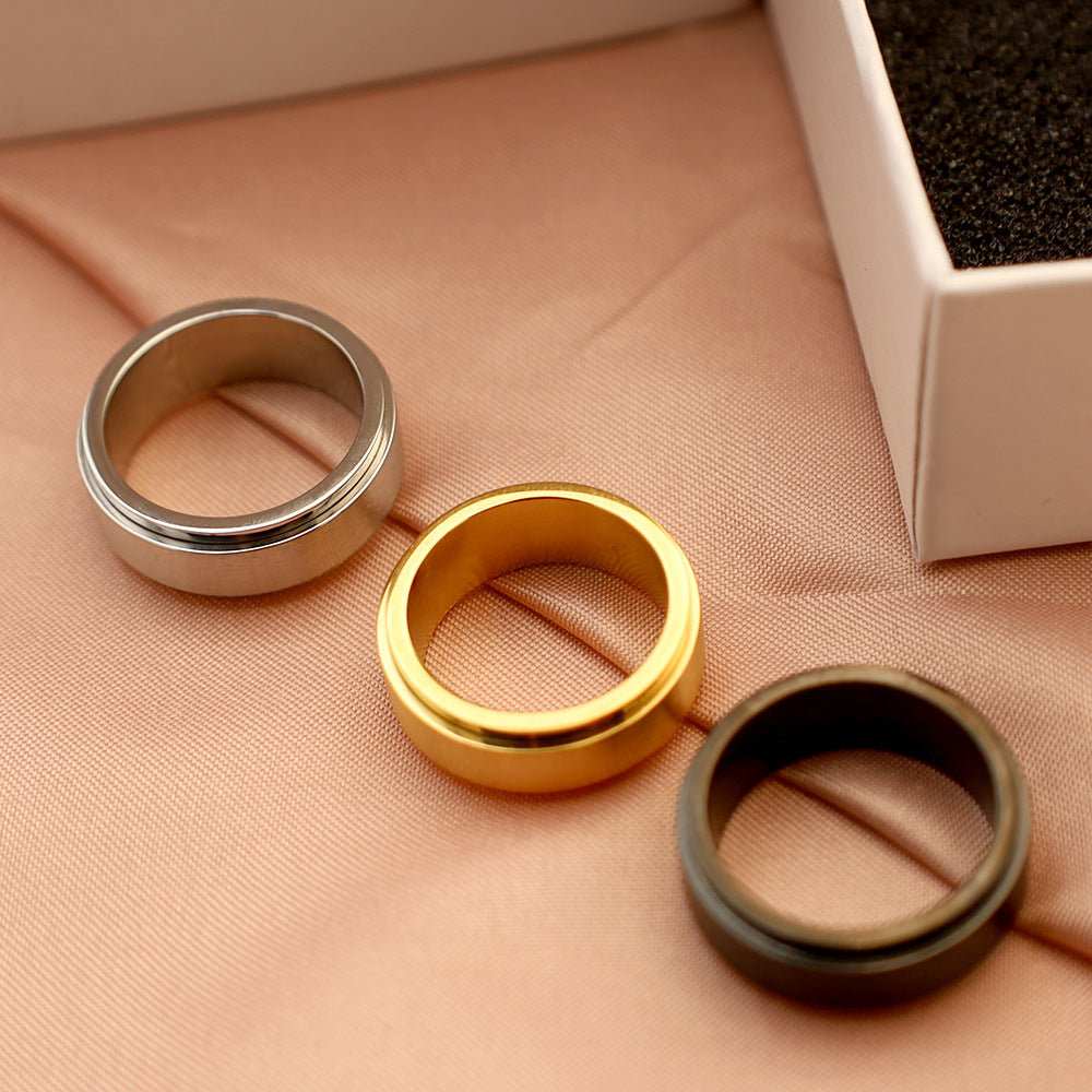 Orbit Groove Spinner Ring