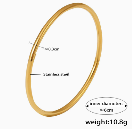 Aurelia Sleek Gold Bangle