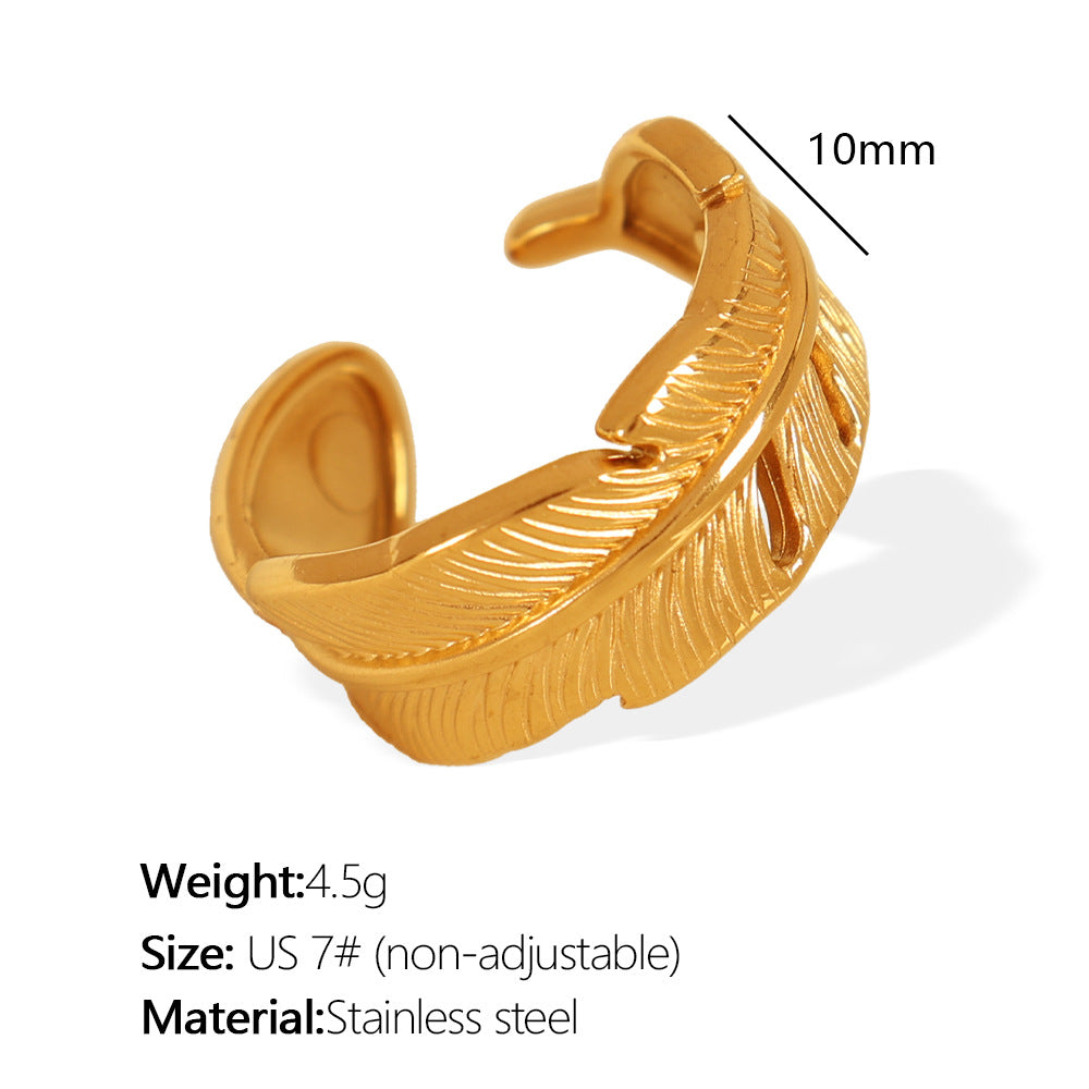 Celeste Feather Wrap Ring