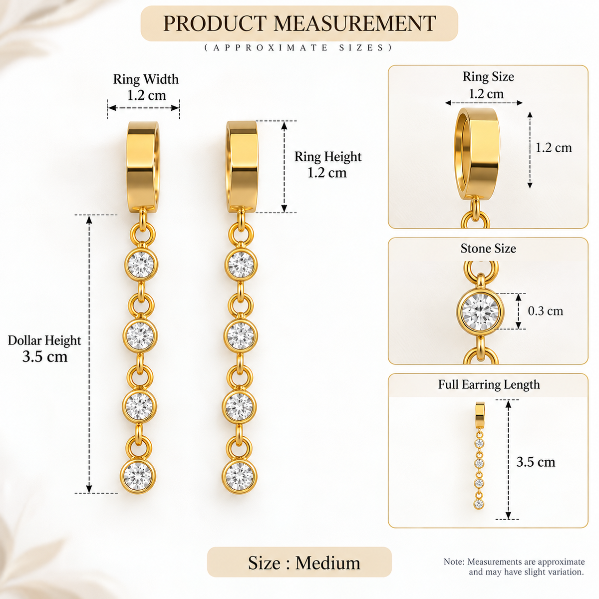 Gold-Tone Crystal Drop Earrings