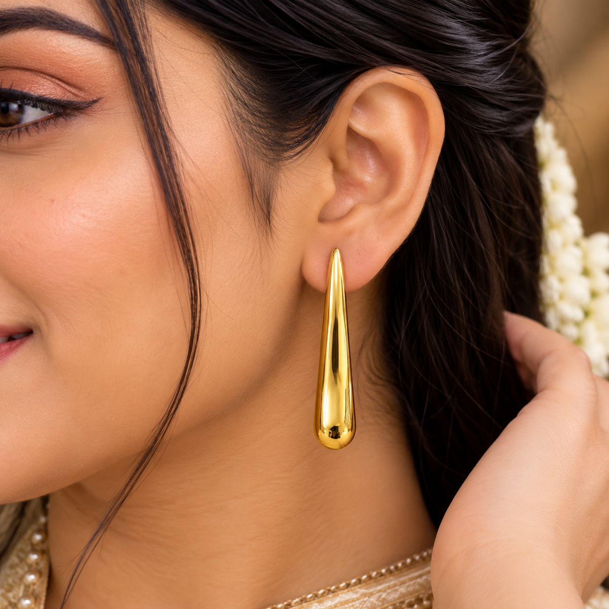 Liquid Gold Teardrop Earrings